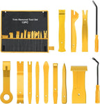 13PCS Nylon Trim Removal Tool Set for Bumper Fastener Rivet Clips Car Door Clip Panel Audio Video Dashboard Dismantle Yellow