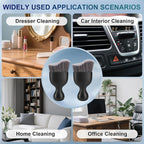 2 PCS Car Interior Detailing Brush, Auto Car Dusting Brushes, Soft Bristles Duster Removal Cleaning Tool for Dashboard Interior, Exterior, Skylight, Leather, Dust Brush, Dark Gray