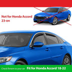 Goodyear Shatterproof in-Channel Window Deflectors for Honda Accord 2018-2022, Rain Guards, Window Visors for Cars, Vent Deflector, Car Accessories, 4 pcs - GY008183