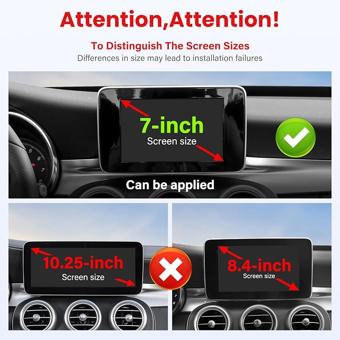 Car Phone Holder for Benz GLC 2016-2019,Benz C-Class 2015-2018- for MagSafe Magnetic Cell Phone Mount for GLC Accessories 7 inch Screen - Strong Magnets for iPhone