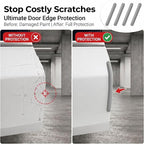 4 PCS Silicone Car Door Edge Guards, Self Adhesive Car Door Protector, Anti-Collision Crash Scratch Strips Protector, Auto Accessories Decorative Strip for Sedans Trucks SUVs (Gray)