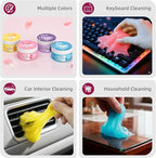 Car Cleaning Gel Reusable Car Clean Putty 4Pack - Universal Car Interior Cleaner Slime for Keyboard Cleaner,Cute Car Cleaning Accessories, 4 Fragrances,Dust Remover Gifts for Men & Women