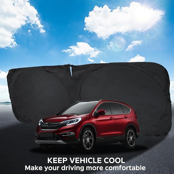 for 2026 CRV Windshield Sun Shade Sunshade Foldable Custom Fit 2023 2024 2025 Honda CR-V Accessories Windshield Cover Front Window Shield Blocks UV Rays and Heat Car Interior Protector