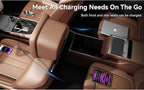 Car Charger USB C Fast Charge, 4 Port 78W Metal Car Phone Charger with Voltmeter, 2 USB-C & 2 USB-A Cigarette Lighter USB Charger Adapter for iPhone 17 16 15 Pro Max, Galaxy S26 S25, iPad