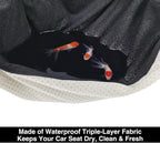 Waterproof Towel Car Seat Cover, Sweatproof Non-Slip Seat Protector, Universal Fit for Front Bucket or Rear Bench Seat of Cars, SUVs, Vans, Trucks, Compatible with Airbags and Armrests (Black, 2 Pack)