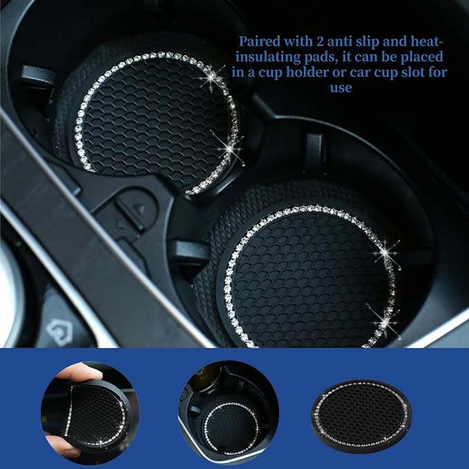 Car Cup Holder Expander，VIVURA 2-in-1 Multifunctional Car Cup Holder, Dual Cup Storage, Compatible with Hydro Flask, Yeti, Nalgene, 32/40 oz Large Bottle Drink Cups