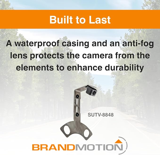 SUTV-8848 SummitView Adjustable Rear Vision System | Fits 2007-2018 Wrangler JK and 2018-2021 Wrangler JL with Aftermarket Display | Waterproof Case with Anti-Fog Lens