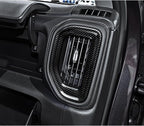 Car ABS Carbon Fiber Dashboard Side Air Vent AC Outlet Interior Trim Decal Cover for 2019-2025 Chevy Silverado | for 2019-2021 GMC Sierra 1500 2500 3500 HD Accessories (Style A)