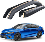Goodyear Shatterproof in-Channel Window Deflectors for Honda Civic 2022-2026 Sedan, Rain Guards, Window Visors for Cars, Vent Deflector, Car Accessories, 4 pcs - GY008433