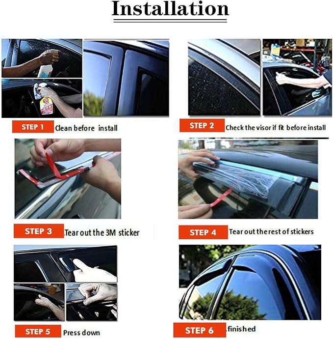 Side Car Window Visors Rain Guards for 2006-2012 Toyota RAV4 XA30 Wind Deflectors Vent Window Shades