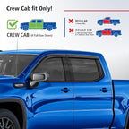 Goodyear Shatterproof Window Deflectors for Trucks GMC Sierra 2019-2026 Crew Cab, Tape-on Rain Guards, Vent Deflector, Vent Visor, Truck Accessories, 4pcs- GY003181LPv