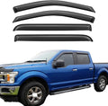 Tape On Window Visors Rain Guards for Ford F150 SuperCrew 2004-2008,Lincoln Mark LT 2006-2008,Side Vent Rain Deflector for Car Windows,Weatherproof & Easy Installation,Car Accessories-4pcs