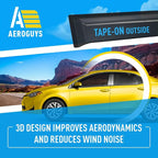Extra Durable Window Deflectors Tape-On Window Visors Rain Guards Fit for Toyota Corolla 2014-2019 Sedan, Sun Visors, Wind Vent for Shades, Exterior Car Accessories - 4pcs. AG0487