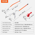 Tire Mount Demount Tool 22.5" to 24.5" Tire Changer Steel Bead Breaker Extra Bead Holder Tubeless Truck Manual Tire Changing Tools for Car Repairing(Red)