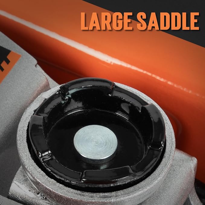 Low Profile Car Jack, 2.5 Ton (5,000 lb) Hydraulic Trolley Floor Jack for Garage, Home, Shop, Lifting Range 3.35" to 14.57", Orange