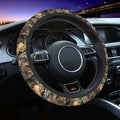 Forest Camo Steering Wheel Cover Camo Leaf Steering Wheel Cover for Men Women Anti-Slip Elastic Breathable Neoprene Steering Wheel Protective Cover 15in Universal Car Accessories for Cars, Auto, SUVs