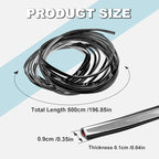 Car Door Edge Guards 16FT (5M), Universal U Shape Trim Molding Rubber Seal Protector, Anti-Collision Vehicle Protection Accessories Universal for SUV, Automobile, Truck, Van (Silver)