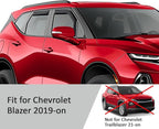 Voron Glass in-Channel Extra Durable Rain Guards for Chevrolet (Chevy) Blazer 2019-2026, Window Deflectors, Vent Window Visors, 4 Pieces - 201238