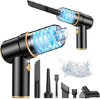 Handheld Car Vacuum Cleaner, 9000PA Vacuum Cleaner & Air Duster, 120W High Power Vacuum Portable Cordless, Hand Held Vacuum Rechargeable with Multi-Nozzles & LED Light for Home, Car, Office