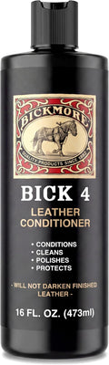Bick 4 Leather Conditioner & Cleaner, Won't Darken Boots, Couch, Bags 16 oz | Made in USA, For Shoes, Furniture, Jackets, Auto Interiors, Apparel & Accessories