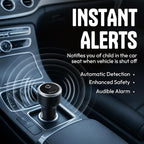 Car Seat Sensor Alarm, 1 Alarm + 1 Sensor | Automatic Child Detection Alert, Plug-in Installation, Single Sensor System for 1 Car Seat, No APP Required