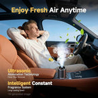 Smart Car Air Freshener with Star Light & 200ml Diffusers Oil Refills, Auto On/Off Aroma Diffuser, 3 Adjustable Mist Modes Aromatizante para Carro - Starlight Headliner Kit（Cologne*2+Ocean*2）