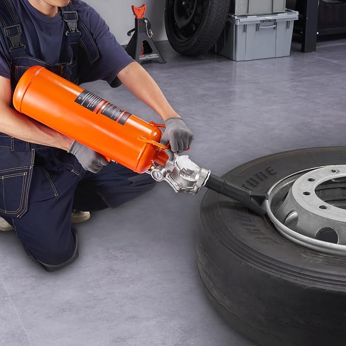 Tire Seater, 2.1 Gal/8 L Air Tire Blaster, 120 PSI Handheld, Portable Tire Inflator Tool, 85-116 PSI Operating Pressure for Tractor Truck ATV Car and Automobile Repair