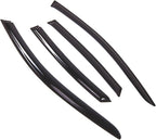 WD2-770 Dark Smoke 4 Pcs Set Window Visor (Outside Mount) Deflector Rain Guard Compatible with 2013-2016 Nissan Altima Sedan