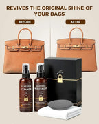Leather Cleaner & Moisturizer Set for Louis Vuitton, Cleaning and Maintenance Kit for LV, Deep Nourishing & Stain Removal, Gentle Care, Suitable for LV Handbags, Wallets and Other Luxury Brands