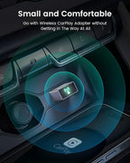 Wireless Carplay Adapter for iPhone - Plug & Play Convert Wired to Wireless CarPlay for Cars from 2016 and iOS 10+, Auto Reconnect Mini USB Type A Black