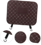 Car Seat Kick Pad Back Seat Protector for Anti-kick Mat Upholstery Shield for Car Interiors and Home Use Easy-Clean Brown