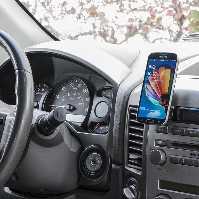 MAGFMB MagicMount Magnetic Car Phone Holder - Strong Magnet Mount for iPhone/Android - Secure Magnetic Cell Phone Mount for Flat Surfaces - Universal 360° Adjustable Mobile Cellphone Holder
