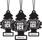 Car Air Freshener | Hanging Paper Tree for Home or Car | Black Ice | 3 Pack