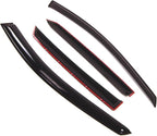 WD2-262 Dark Smoke 4 Pcs Set Window Visor (Outside Mount) Deflector Rain Guard Compatible with 2010-2015 Hyundai Tucson
