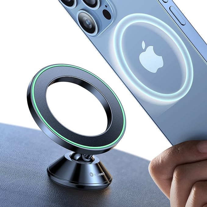 Latest Upgrade for MagSafe Car Mount, [High & Low Temp Resistance] Magnetic Phone Holder for Your Car Dashboard, 360 Adjustable Car Phone Holder Mount for iPhone 17 Pro Max 16 15 14 13 12