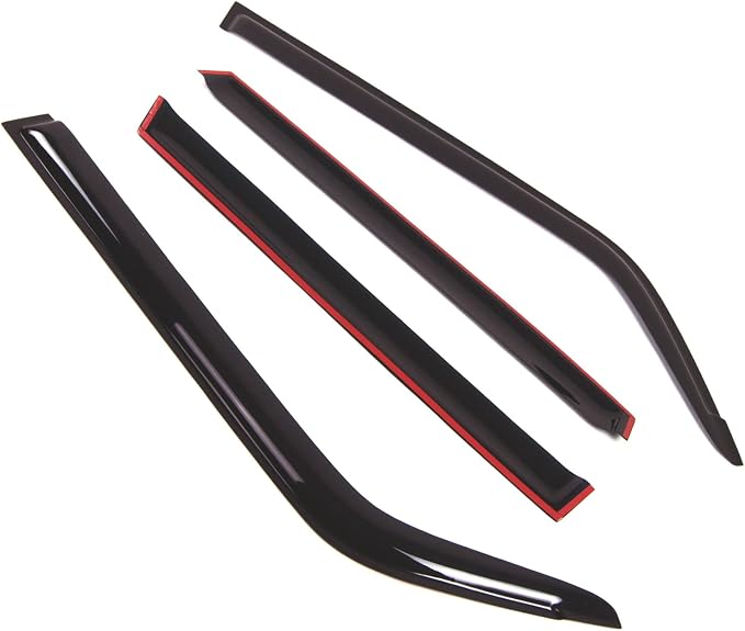 Outside Mount Window Vent Visors Rain Guards Compatible with Scion Scion xB 2008-2015 | Side Window Wind Deflectors Rain Shields | Black Tinted, 4 Pcs Set, BGWV-388