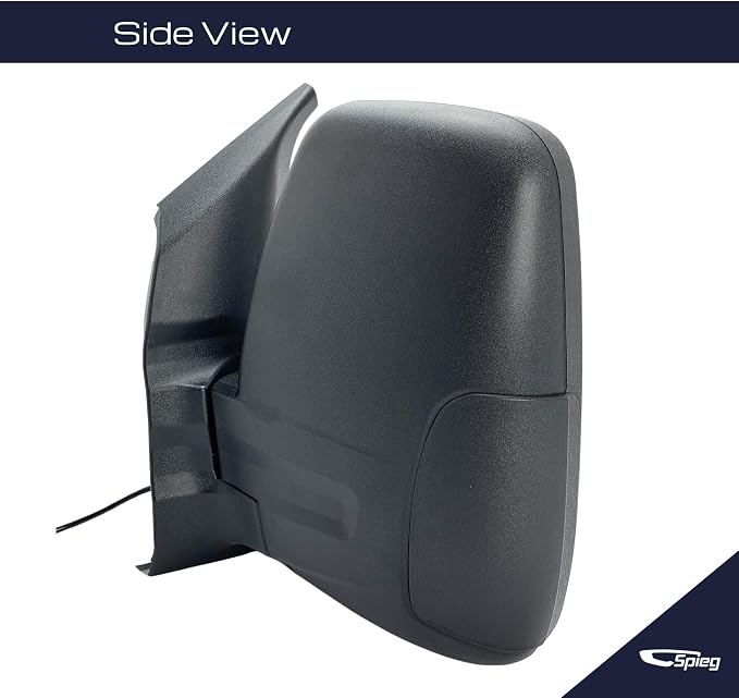 Driver Side Mirror for 2015-2019 Ford Transit 150 250 350 HD Cargo Van | Left Side View Mirror Assembly with Power Adjustment Non-Heated Glass Short Arm | Textured Black 6 Pins FO1320551