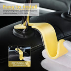Car Seat Headrest Hook, Car Headrest Hidden Hook, 4 Pack Universal Auto Car Back Seat Hook Organizer for Purse Coat, Car Interior Accessories (Yellow)