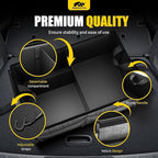 Car Trunk Organizer - 65L Collapsible Trunk Organizer with Lid, Sturdy Car Storage for SUV Auto Truck Van with Adjustable Straps and Non Slip Bottom (Gray)