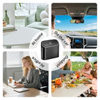 Car Trash Can with Lid, Leakproof Mini Garbage Bin for Car – Compact Design with Self-Closing Lid, Waterproof & Easy to Clean, Includes Trash Bags for Door Pocket, Cup Holder, or Office Desk (2)