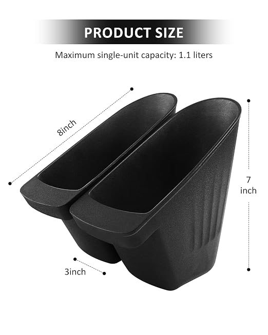 for New Tesla Model Y Juniper 2026 Front Door Pocket Insert Trash Can, Model Y Accessories Side Door Storage Organizer 2PCS TPE