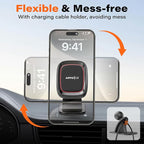[2 Pack] Magnetic Phone Holder for Car, Dashboard Magnetic Car Phone Holder Mount with Strong VHB Adhesive Mounting, Requires Metal Plate for Use, Compatible with Most Phones(Not for Magsafe)