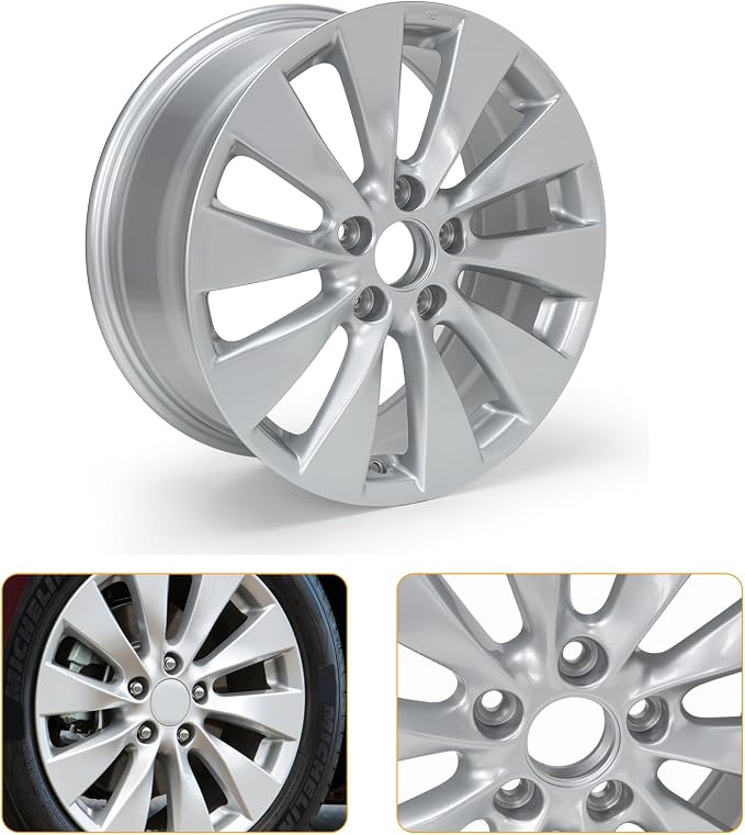 Factory Wheel Replacement New 17x7.5" 17 Inch Premium Aluminum Alloy Wheel Rim Compatible with 2013-2015 Honda Accord OEM Design, Alloy Replacement Wheel,Super Duty Car Rims Replacement,OE Stock Specs