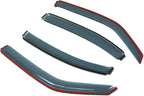 in-Channel Window Vent Visors Rain Guards Compatible with Dodge Dakota Quad Cab/Extended Cab 2000-2004 | Side Window Wind Deflectors Rain Shields | Light Grey, 4 Pcs Set, LGWV-114i