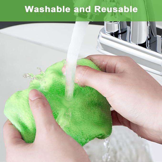 2 Sets Windshield Cleaner Tool Car Window Cleaning Wash Kit with Detachable Handle 6 Microfiber Pads and 2 Spray Bottles Inside Windshield Cleaner Tool for Auto Glass Cleaning