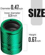 Tire Valve Stem Caps - (4 Pack) Premium Metal Air Caps with Plastic Liner, Durable, Corrosion Resistant and Leak-Proof, Universal Fit for Cars, Trucks, Motorcycles, and Bikes - Green