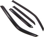 WD2-410B Dark Smoke 4 Pcs Set Window Visor (Outside Mount) Deflector Rain Guard Compatible with 2017-2018 Toyota 4Runner