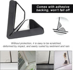 2 PCS Car Door Corner Protector Edge Guards, Real Carbon Fiber Anti-Collision Car Door Edge Protector, Self-Adhesive Decorative Auto Corner Protect, Vehicle Exterior Accessories (Silver)