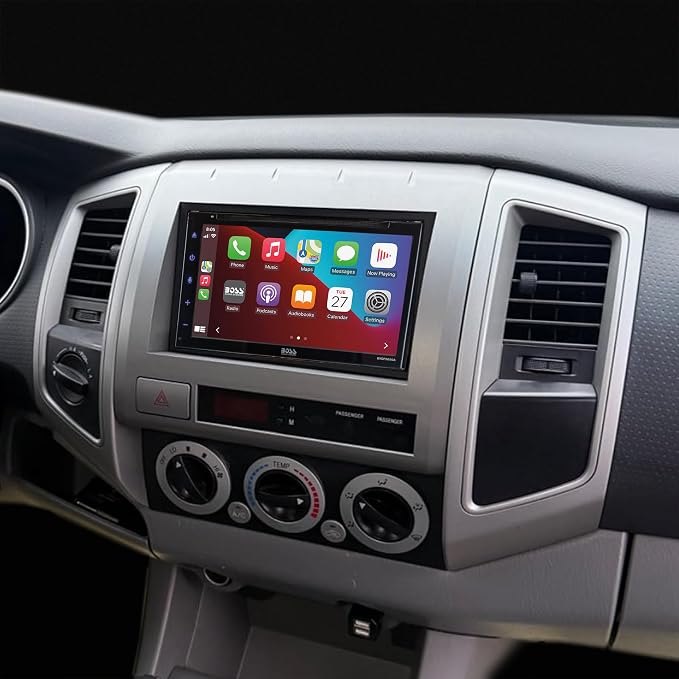 TA2053B Double DIN Radio Install Dash Kit Compatible with Select 2005-2008 Toyota Tacoma - Aftermarket Car Stereo Installation Kit - See Fit Guide in Images to Verify Vehicle Compatibility