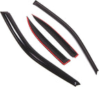 Outside Mount Window Vent Visors Rain Guards Compatible with Nissan Sentra 1995-1999 | Side Window Wind Deflectors Rain Shields | Black Tinted, 4 Pcs Set, BGWV-484
